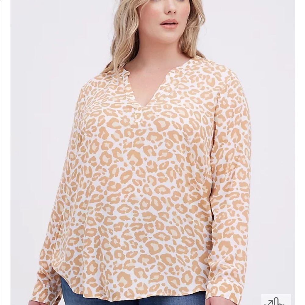 Brand New without tags Torrid sz 3x Georgette Leopard Print Blouse !!